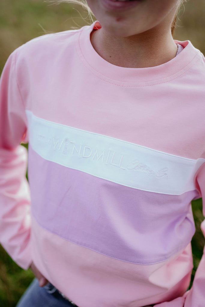 "Darla" Fairy Floss Girl Long Sleeve Tee-Little Windmill Clothing Co