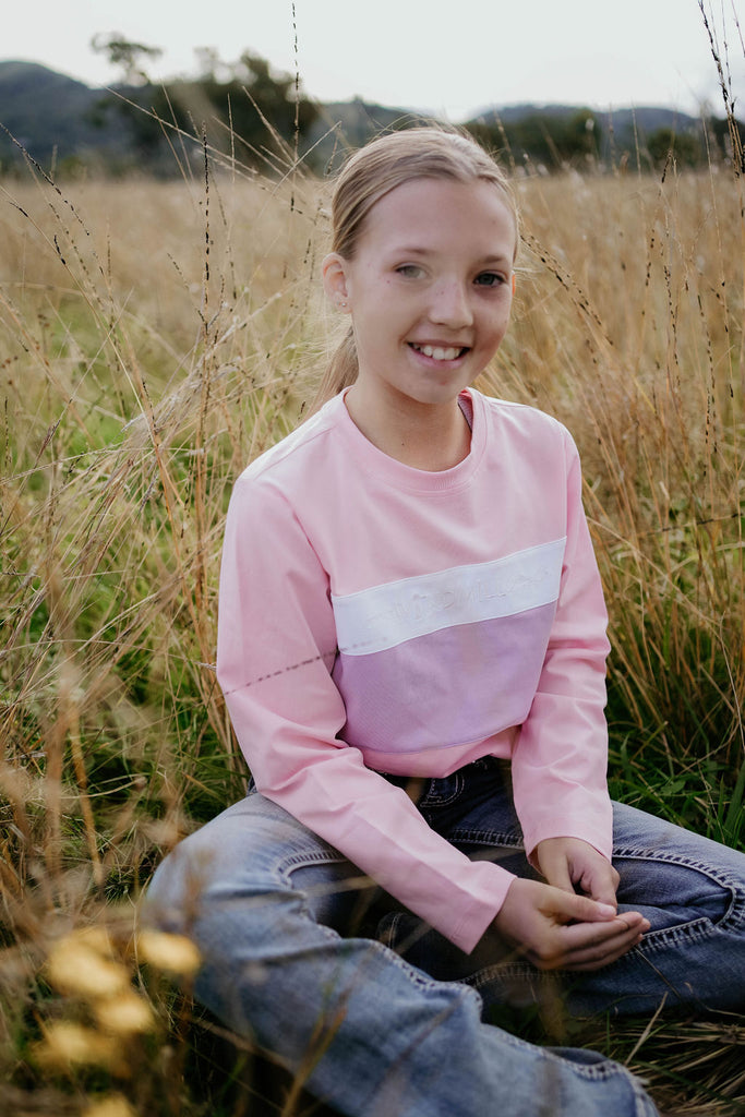 "Darla" Fairy Floss Girl Long Sleeve Tee-Little Windmill Clothing Co