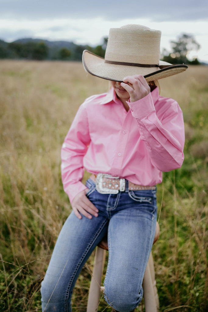 "All Rounder" Pink Long Sleeve Shirt-Little Windmill Clothing Co