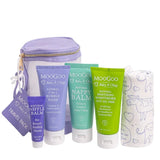 MooGoo Baby Travel Pack with travel-size baby skincare products and soft cotton cloth