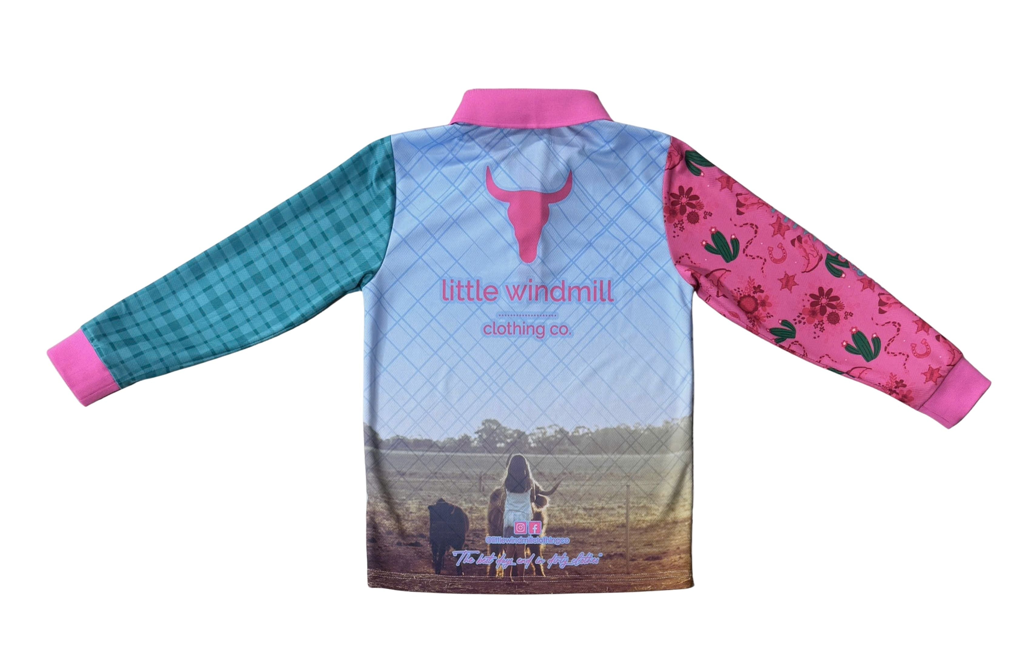 Cowgirl Boots Fishing Long Sleeve Shirt-Little Windmill Clothing Co