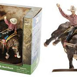 Lane Frost Bull 1:20 scale rodeo figure with rider, bull, rope, and stand
