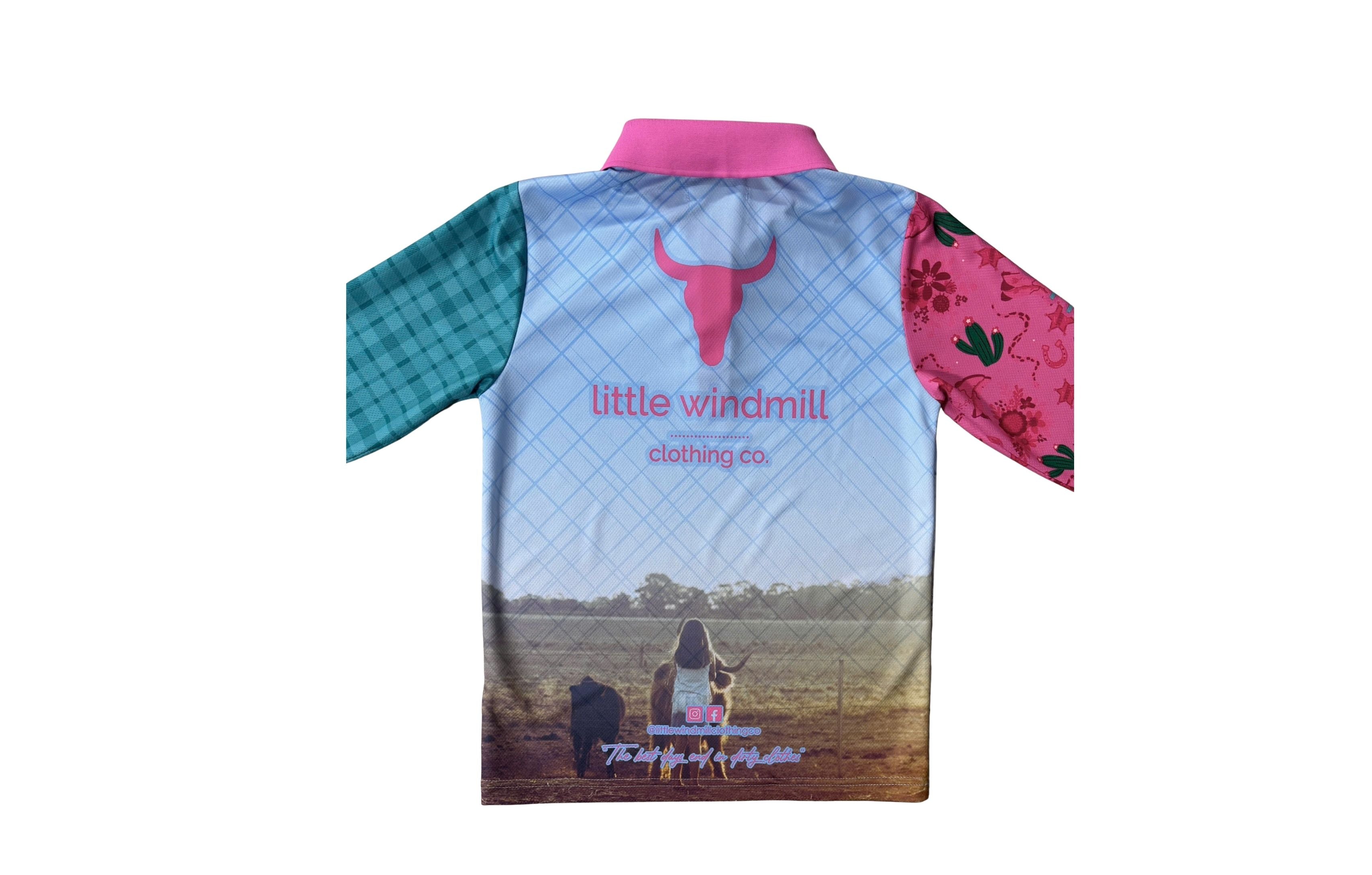 Cowgirl Boots Fishing Long Sleeve Shirt-Little Windmill Clothing Co