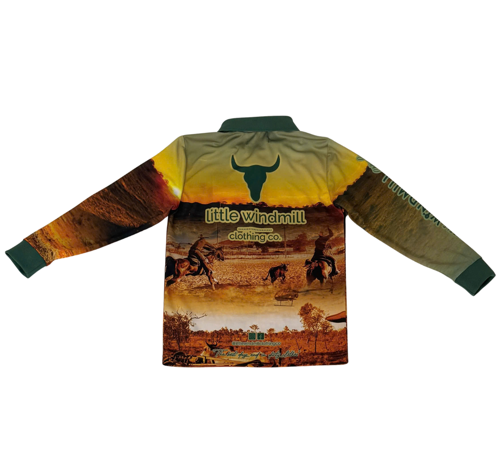 PRE-ORDER Truckin Fishing Long Sleeve Shirt-Little Windmill Clothing Co