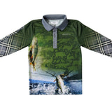 Hunting Scrub Green Long Sleeve Fishing Shirt-Little Windmill Clothing Co