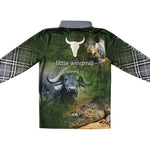 Hunting Scrub Green Long Sleeve Fishing Shirt-Little Windmill Clothing Co
