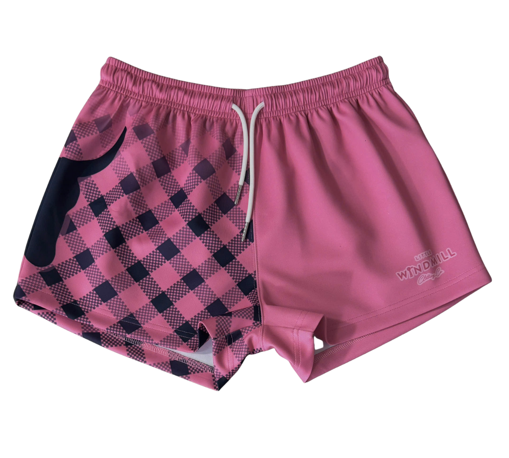 PRE-ORDER LW Branded Footy Shorts-Little Windmill Clothing Co