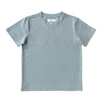 Embroidered Tee - Kids - Powder Blue-Little Windmill Clothing Co