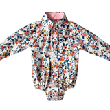 "Milla" Floral Dream Long Sleeve Romper-Little Windmill Clothing Co