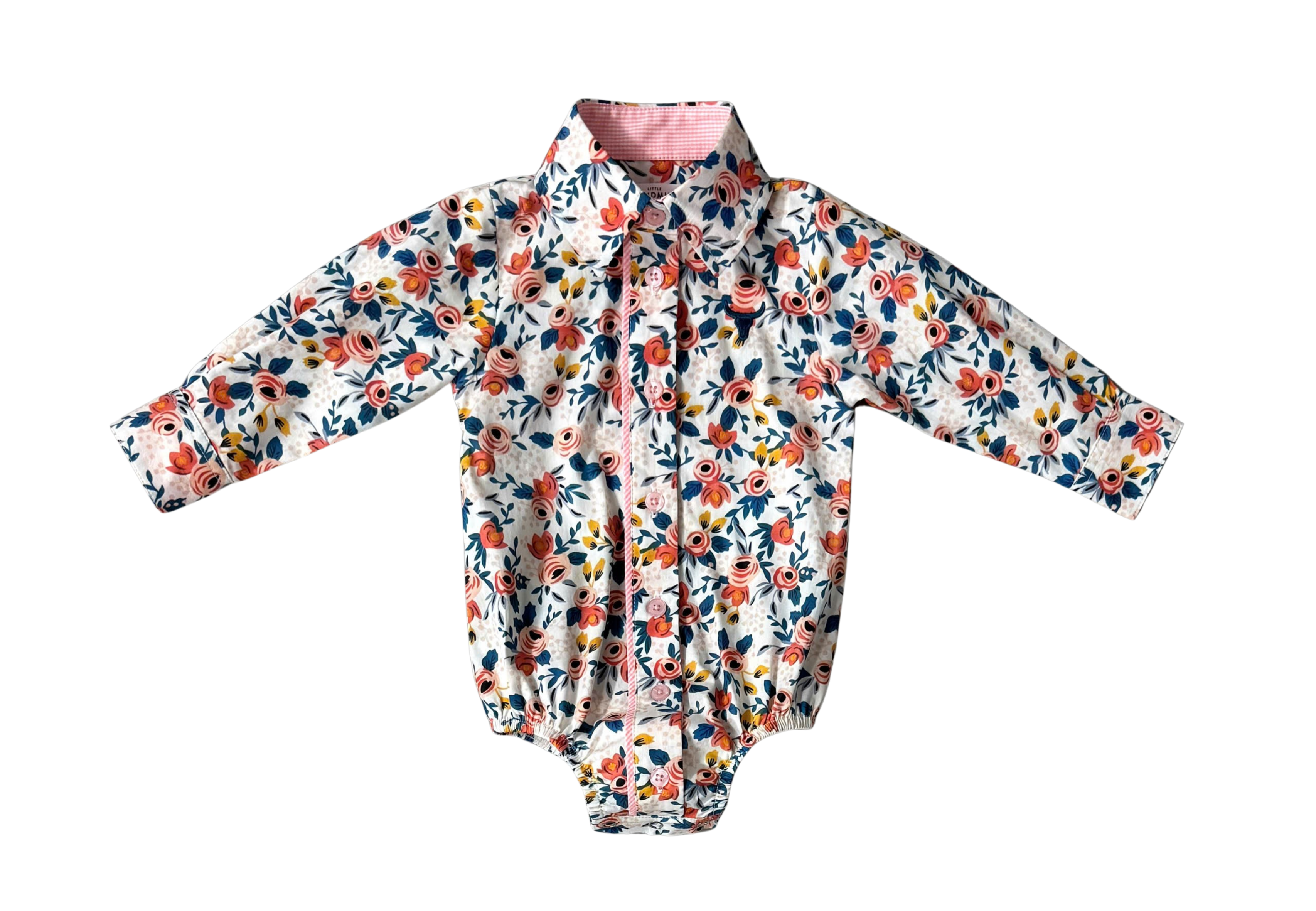 "Milla" Floral Dream Long Sleeve Romper-Little Windmill Clothing Co