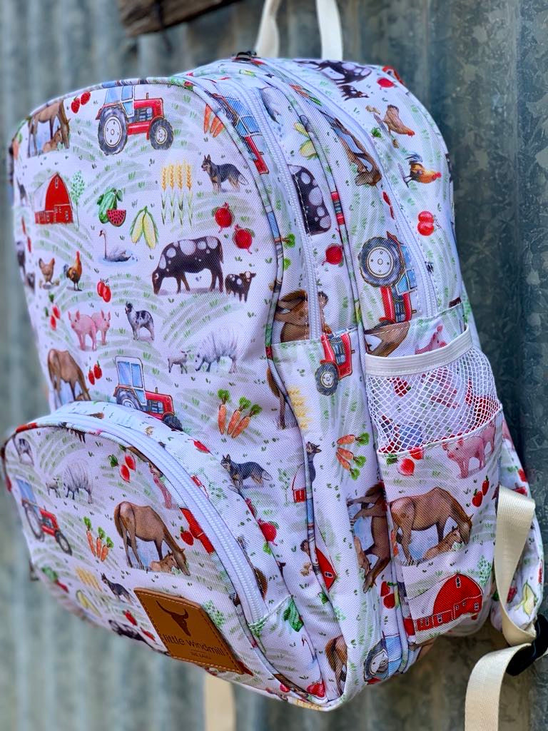 Farm Style Backpack Bag TWO ZIPPER-Little Windmill Clothing Co