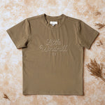 LIMITED EDITION Embroidered Tee - Kids - DUST BROWN-Little Windmill Clothing Co