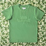 LIMITED EDITION Embroidered Tee - Kids - MOSS GREEN-Little Windmill Clothing Co
