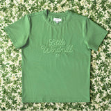 LIMITED EDITION Embroidered Tee - Kids - MOSS GREEN-Little Windmill Clothing Co