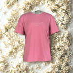 LIMITED EDITION Embroidered Ladies Tee - DUST PINK-Little Windmill Clothing Co