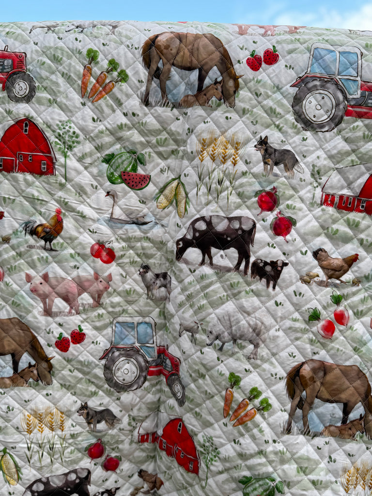 Farm Animal Coverlet/Duvet Insert - 2 in 1-Little Windmill Clothing Co