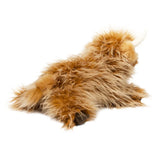 Wallace DLux Highland Cow plush close-up showing soft shaggy highland coat texture and embroidered eyes
