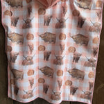 Peach Highlander KIDS Waffle Towel-Little Windmill Clothing Co