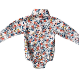 "Milla" Floral Dream Long Sleeve Romper-Little Windmill Clothing Co