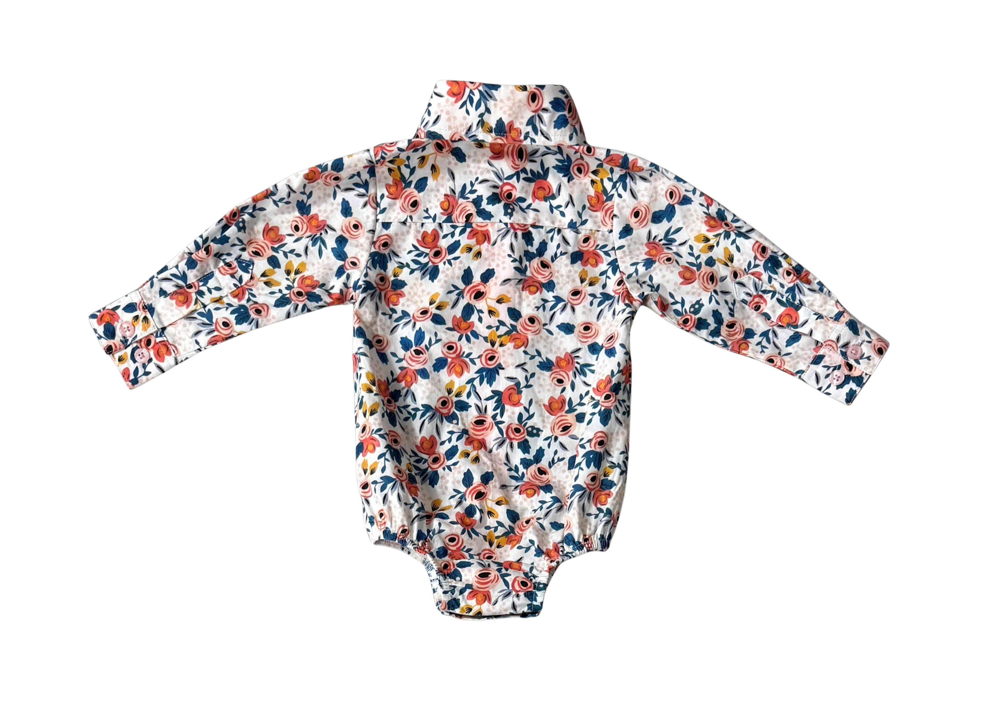 "Milla" Floral Dream Long Sleeve Romper-Little Windmill Clothing Co