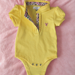 "Larrisa Baby" Butter Yellow Polo Romper-Little Windmill Clothing Co