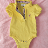 "Larrisa Baby" Butter Yellow Polo Romper-Little Windmill Clothing Co