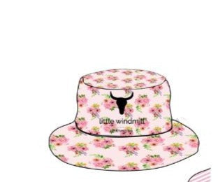 Adjustable Kids Bucket Floral Hat-Little Windmill Clothing Co