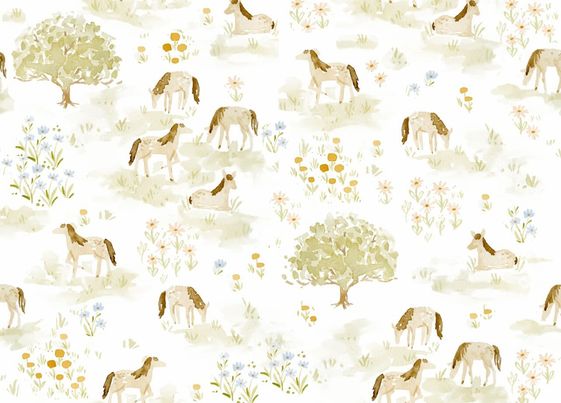 Horse Field NEW FEEL Jersey Cotton Swaddle-Little Windmill Clothing Co