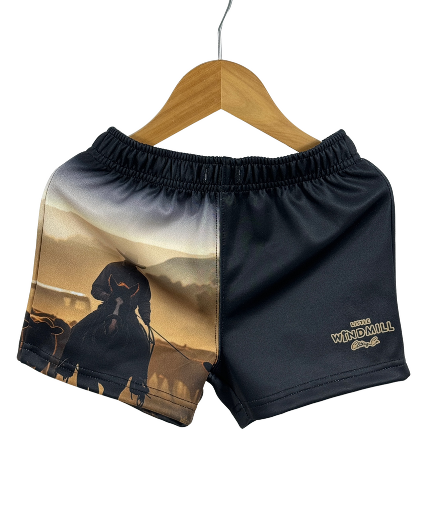 "Shadow Cowboy" Shorts-Little Windmill Clothing Co