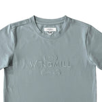 Embroidered Tee - Kids - Powder Blue-Little Windmill Clothing Co
