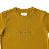 Embroidered Tee - Kids - Mustard-Little Windmill Clothing Co