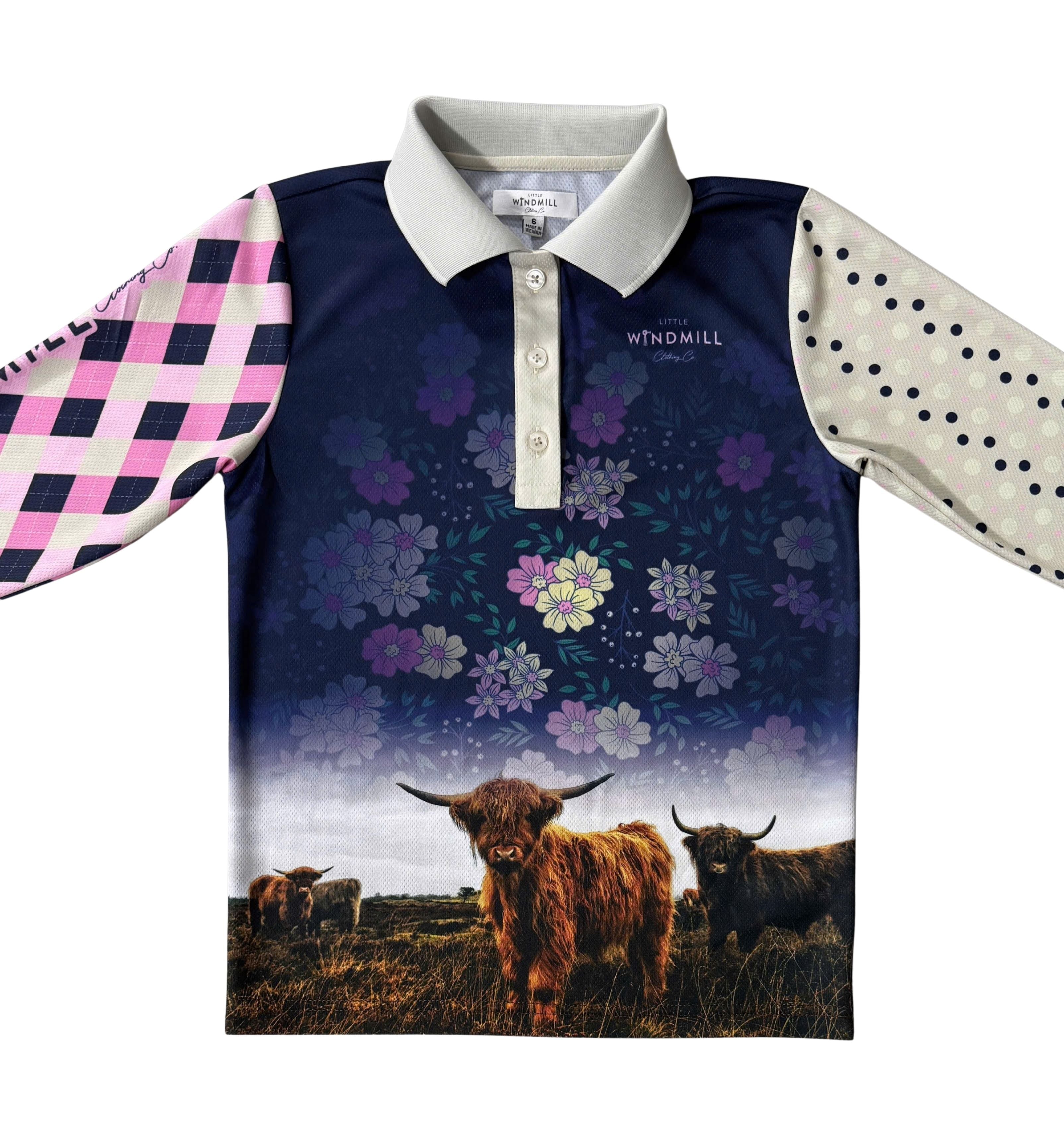 Highlander Fishing Long Sleeve Shirt-Little Windmill Clothing Co