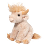 Laddie soft cream Highland cow plush toy detail showing soft fluffy texture and cute Highland cow features