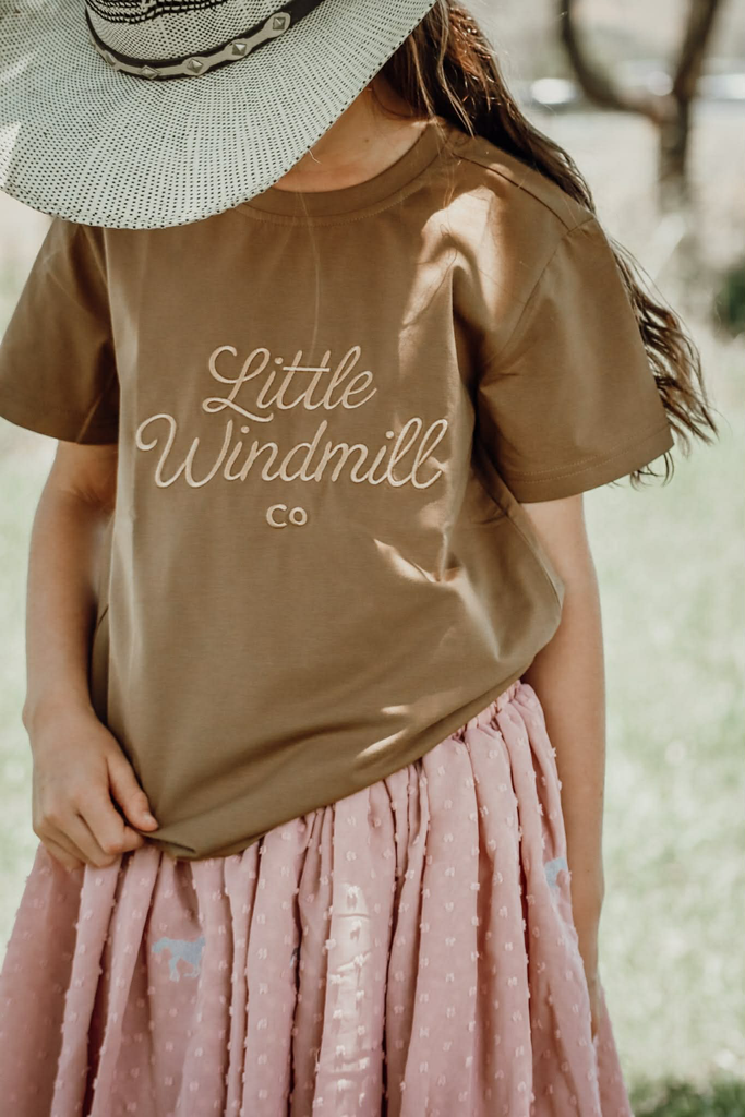 DISCOUNTED "Bella" Soft Dust Pink Textured Tutu-Little Windmill Clothing Co