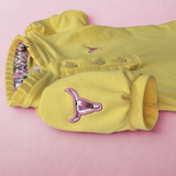 "Larrisa Baby" Butter Yellow Polo Romper-Little Windmill Clothing Co