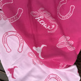 LWCC Knit Baby Blanket - Candy Pink