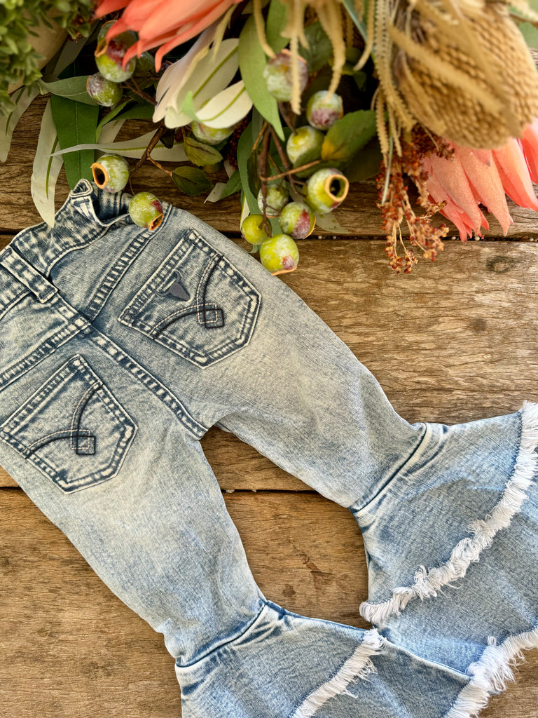 PRE-ORDER Little Windmill Clothing Co Flare Jeans-Little Windmill Clothing Co