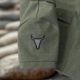 "Ky Baby" Khaki Green Baby Polo Romper-Little Windmill Clothing Co