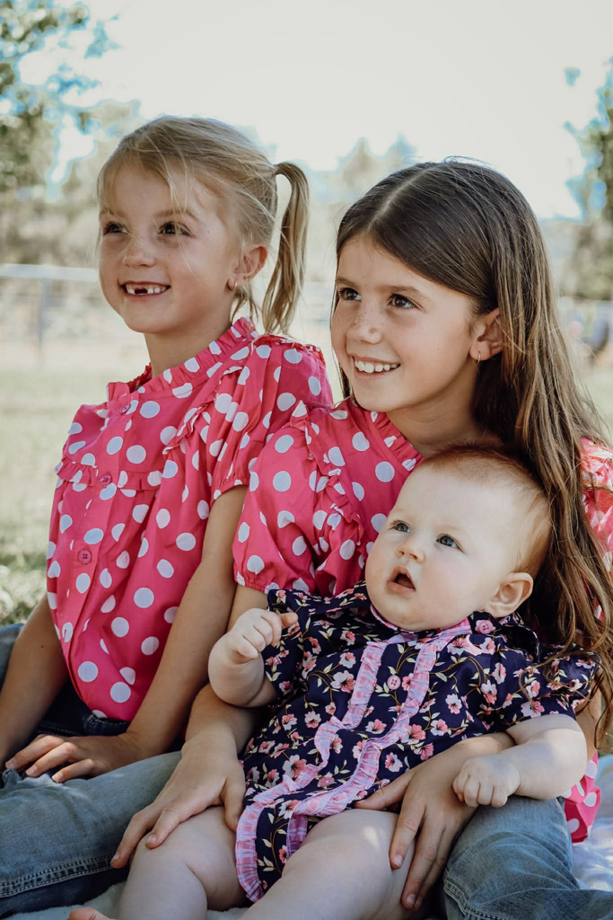 "Harlo" Navy Floral Short Sleeve Romper-Little Windmill Clothing Co