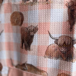 Peach Highlander KIDS Waffle Towel-Little Windmill Clothing Co