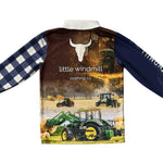Tractor Check Long Sleeve Fishing Shirt-Little Windmill Clothing Co