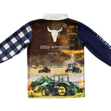 Tractor Check Long Sleeve Fishing Shirt-Little Windmill Clothing Co