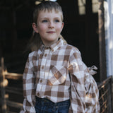 Gingham western shirt with chest pocket