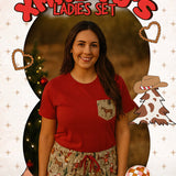 PRE-ORDER - LADIES SET Western Christmas PJ's-Little Windmill Clothing Co