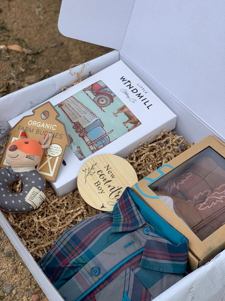 Country Baby Hamper-Little Windmill Clothing Co