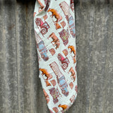 Ranch life jersey organic cotton swaddle showing classic ranch-themed print on 100% organic cotton