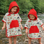 Farm Animal toddler waffle towel reverse showing quality waffle texture and farm animal design
