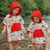 Farm Animal toddler waffle towel reverse showing quality waffle texture and farm animal design