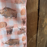Peach Highlander KIDS Waffle Towel-Little Windmill Clothing Co