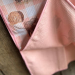 Peach Highlander kids waffle towel reverse showing quality waffle texture and peach highlander design